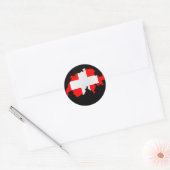 switzerland map and flag - sticker (Envelop)