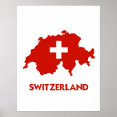 SWITZERLAND MAP POSTER (Voorkant)
