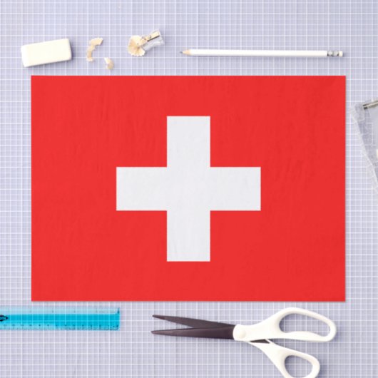 Switzerland paper tissue, Swiss Flag tissue paper Tissuepapier (Craft)