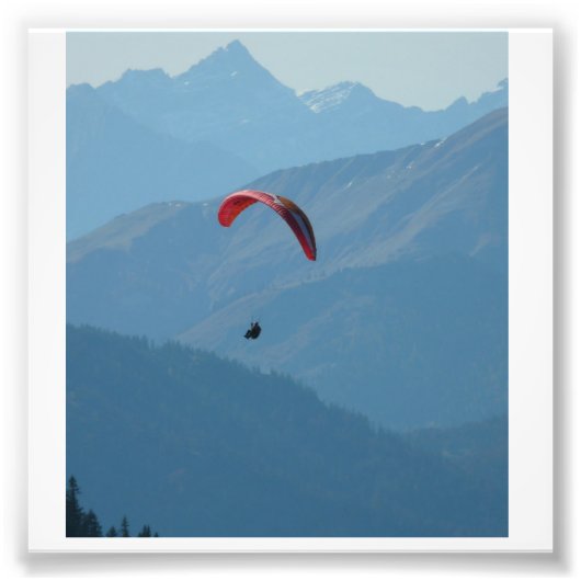 Switzerland Paraglider Foto Afdruk (Voorkant)