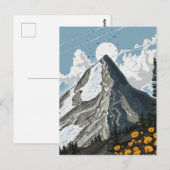 Switzerland Snow Capped Mountain Briefkaart (Voorkant / Achterkant)