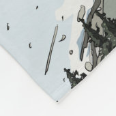 Switzerland Snow Capped Mountain Fleece Deken (Hoek)