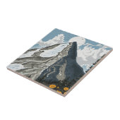 Switzerland Snow Capped Mountain Tegeltje (Zijkant)