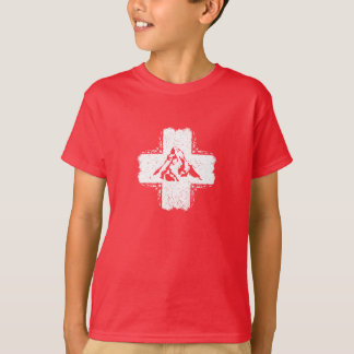 Switzerland T-Shirt - Swiss Flag Matterhorn