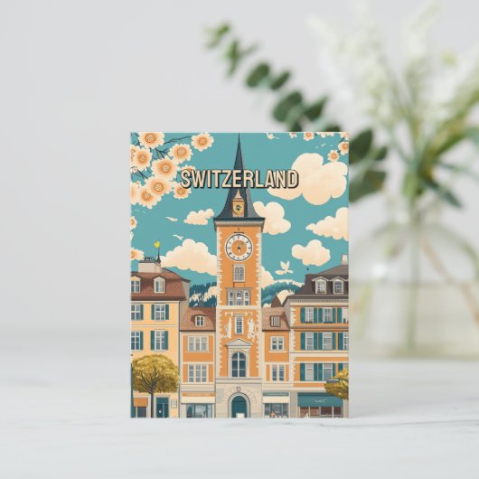 Switzerland Travel Briefkaart (Staand voorkant)