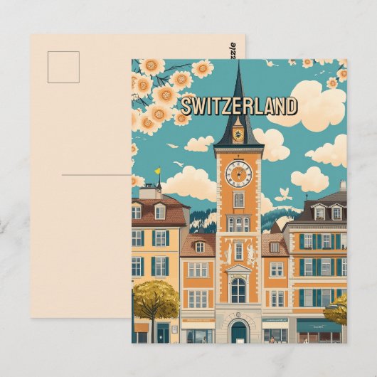 Switzerland Travel Briefkaart (Voorkant / Achterkant)