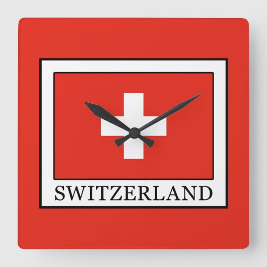 Switzerland Vierkante Klok (Voorkant)