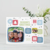 Swizzle Stick kerstfotokaart, speciaal ontwikkeld  Feestdagenkaart (Staand voorkant)