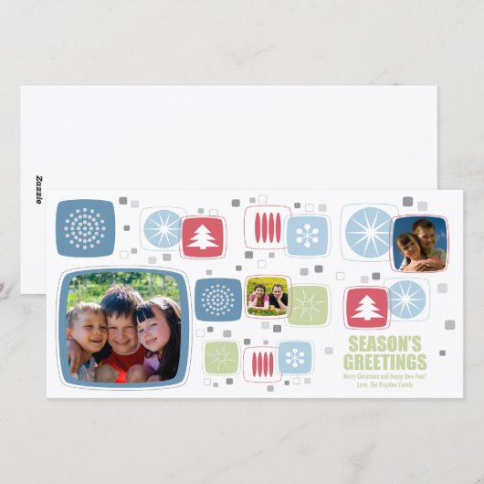 Swizzle Stick Kerstkaart (Voorkant / Achterkant)