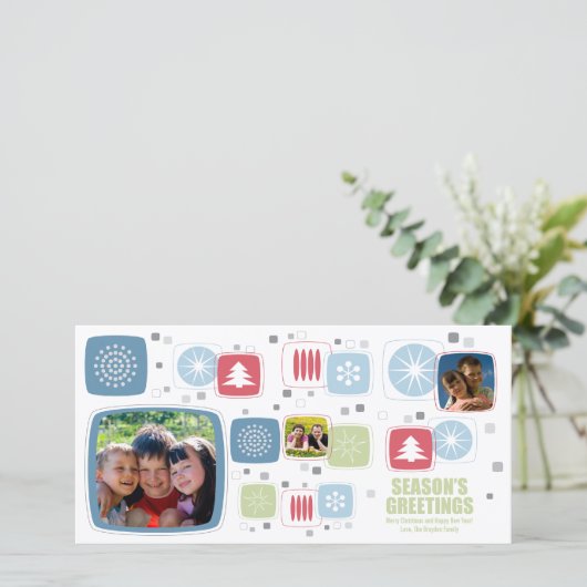 Swizzle Stick Kerstkaart (Staand voorkant)