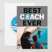SWM Coach Best Ever Custom Photo Bedankkaart (Voorkant / Achterkant)