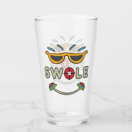 Swole Bodybuilding Glas (Voorkant)