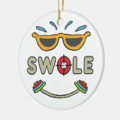 Swole Bodybuilding Keramisch Ornament (Links)