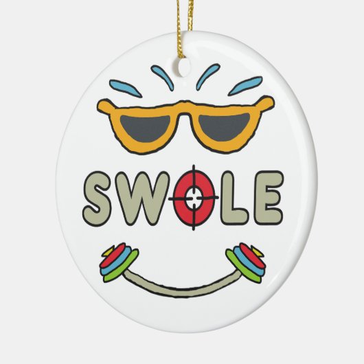 Swole Bodybuilding Keramisch Ornament (Links)