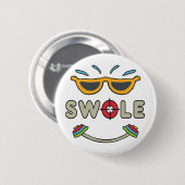Swole Bodybuilding Ronde Button 5,7 Cm (Voorkant /achterkant)