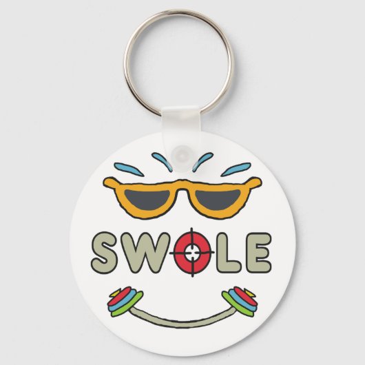 Swole Bodybuilding Sleutelhanger (Voorkant)