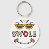 Swole Bodybuilding Sleutelhanger (Achterkant)