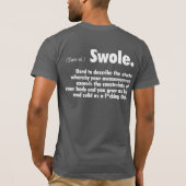 Swole Definitie - Bodybuilding Gym Humor T-shirt (Achterkant)