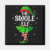 Swole Elf Christmas Girls Women Elf Squad Xmas Fam Magneet (Voorkant)