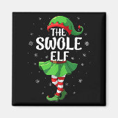 Swole Elf Christmas Girls Women Elf Squad Xmas Fam Magneet (Voorkant)
