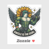 Swole is de Goal Funny Hummingbird Sticker (Vel)