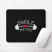 Swole Mates Matching Koppels Workout Gym Partner V Muismat (Met muis)