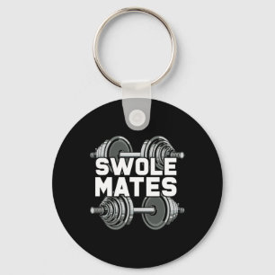 Swole Mates Powerlifting Gym Workout Swole Gainz Sleutelhanger