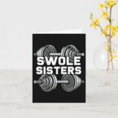 Swole Sisters Powerlifting Gym Workout Swole Gainz Kaart (Gele Bloem)
