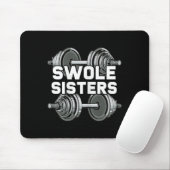Swole Sisters Powerlifting Gym Workout Swole Gainz Muismat (Met muis)