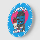 SWOLEMATES Grappige Bodybuilding Eiwit Shake Grote Klok (Hoek)