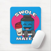 SWOLEMATES Grappige Bodybuilding Eiwit Shake Muismat (Met muis)