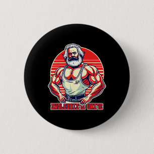 Swoleunisten verenigen grappige communistische gym ronde button 5,7 cm
