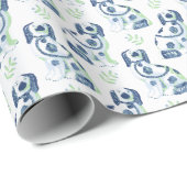 Swoon Staffordshire Dogs Sprig Slate and Green Cadeaupapier (Rol Hoek)