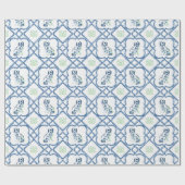 Swoon Staffordshire Dogs Trellis Slate and Green Cadeaupapier (Vlak)