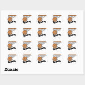 swoosh basketbal ronde sticker (Vel)