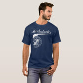 Swoosh Miskatonic University shirt over donker (Voorkant volledig)