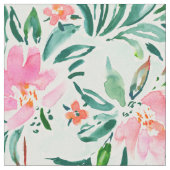 SWOOSH Roze Mint Floral Stof (Close Up)