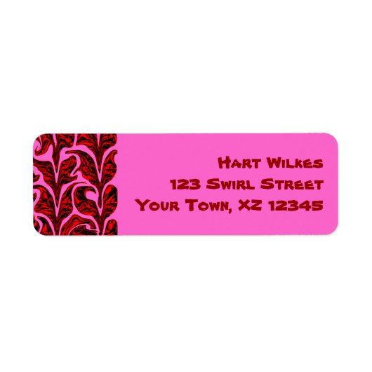 Swooshed Hearts Etiket (Voorkant)