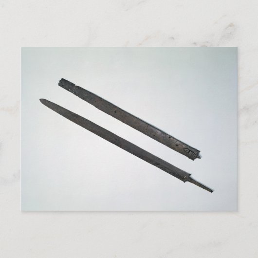 Sword and sheath uit La Tene, Zwitserland Briefkaart (Voorkant)