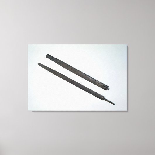 Sword and sheath uit La Tene, Zwitserland Canvas Afdruk (Voorkant)