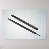 Sword and sheath uit La Tene, Zwitserland Poster (Voorkant)