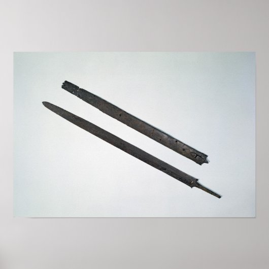 Sword and sheath uit La Tene, Zwitserland Poster (Voorkant)