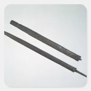 Sword and sheath uit La Tene, Zwitserland Vierkante Sticker