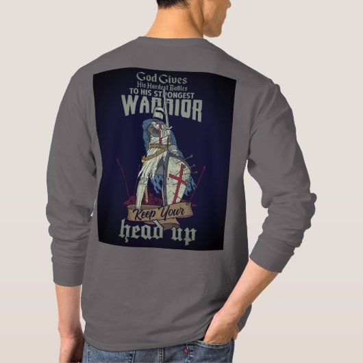 Sword and Shield Templar Warrior T-shirt (Achterkant)
