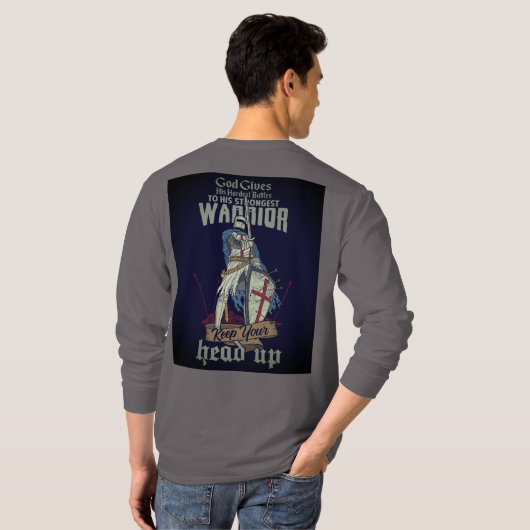 Sword and Shield Templar Warrior T-shirt (Achterkant volledig)