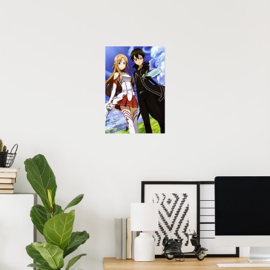 Sword Art Online Asuna e Kirito Poster (Thuiskantoor)