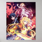 Sword Art Online Kirito Alice Asuna Poster (Voorkant)