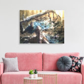 Sword art Premium Wrapped Canvas (gloss) Afdruk (Insitu (Woonkamer))