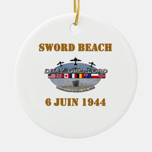 Sword Beach Keramisch Ornament (Voorkant)