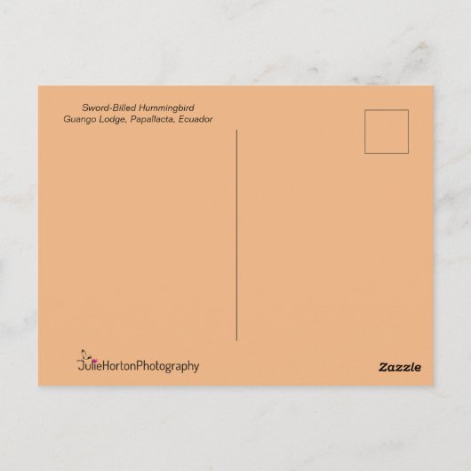 Sword-Bodemvogel in vlucht Briefkaart (Achterkant)